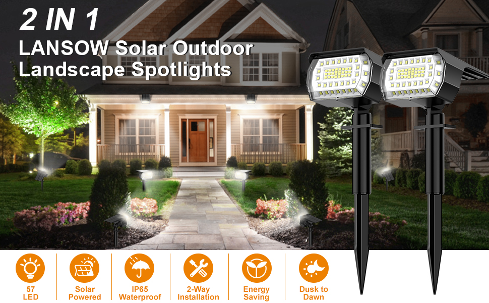 Solar Spot Lights Outdoor Solar Landscape Spotlights 8 Pack Cool White