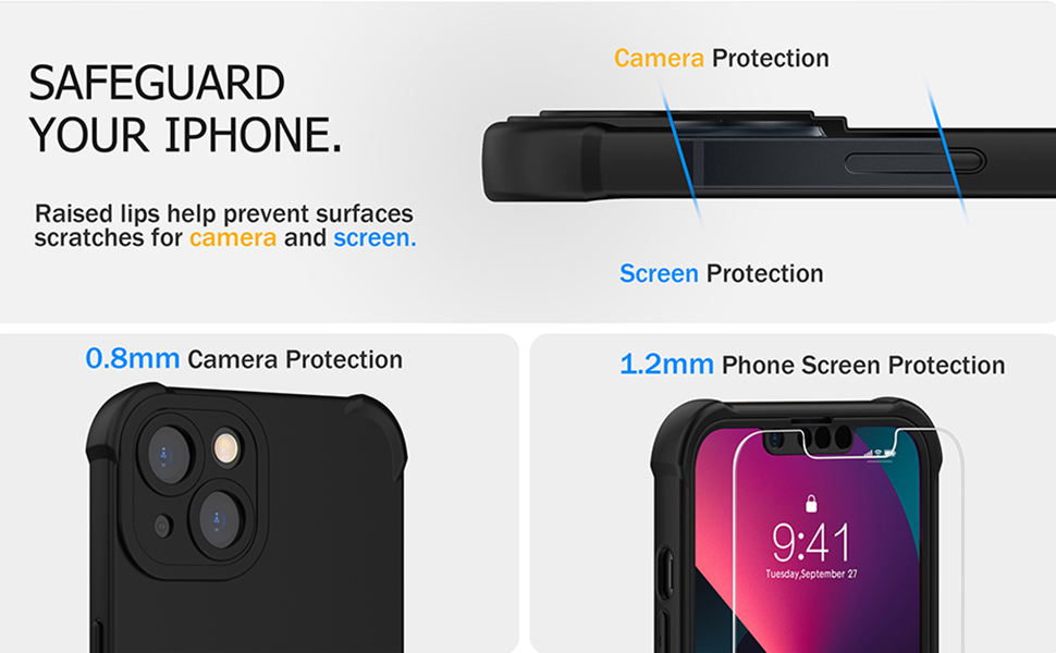 ORETECH 360 Shockproof iPhone 13 Mini Case with [2 x Tempered Glass