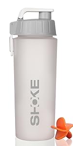 matt clear sport shaker bottle