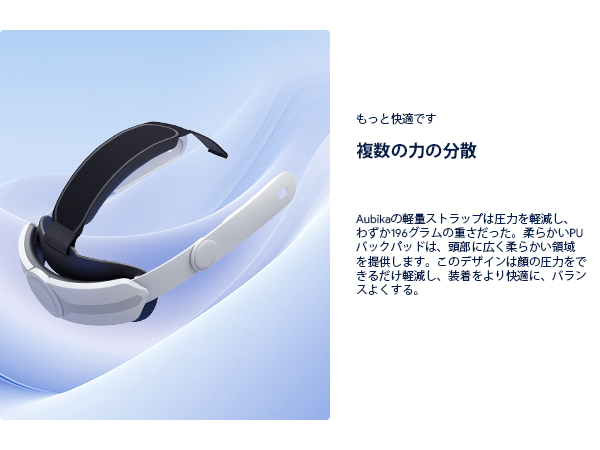  Quest 3 128GB + Aubika 急速充電ヘッドストラップ AUBIKA Head Strap with 8000mAh Battery, 18W Fast Charging