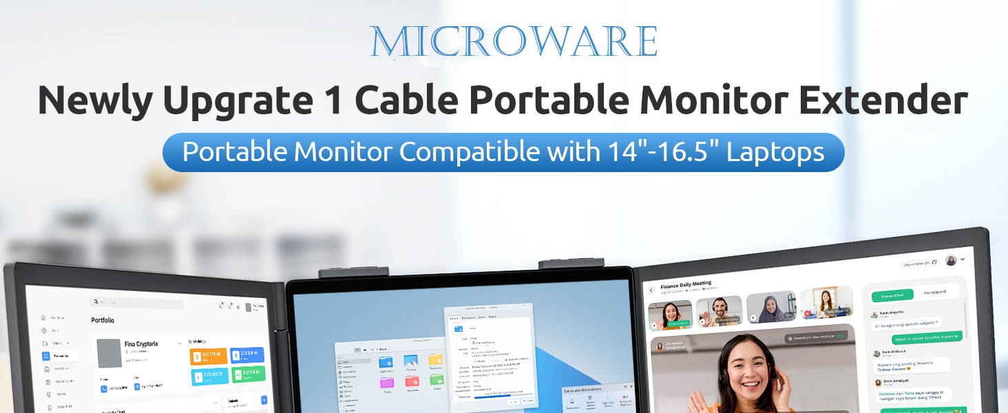 4K Smart Portable Quad Monitor Working Stand with Docking for Professionals