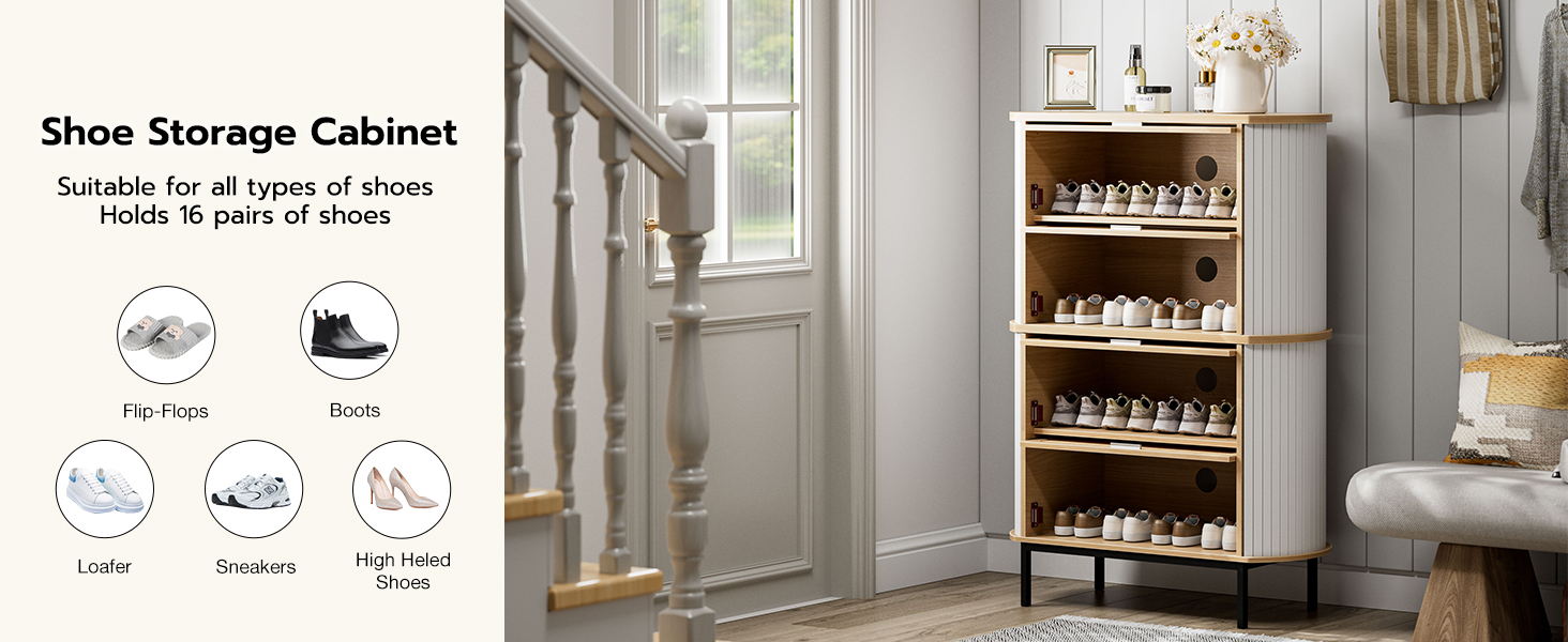 KZNGK Shoe Storage Rattan Shoe with