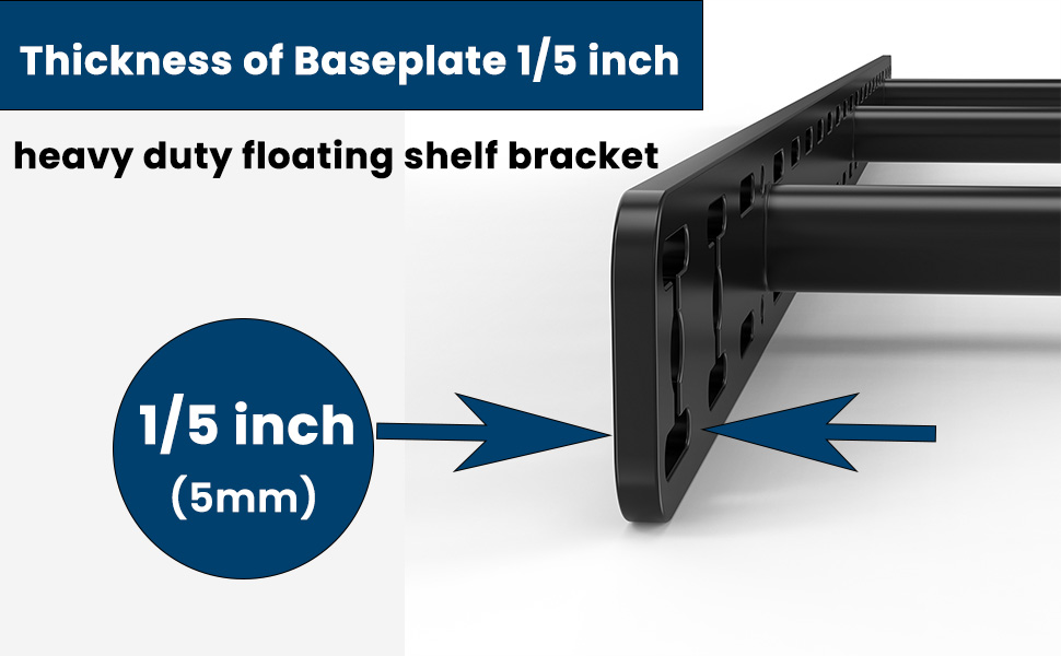 2pcs Floating Shelf Bracket Heavy Duty Hidden Metal