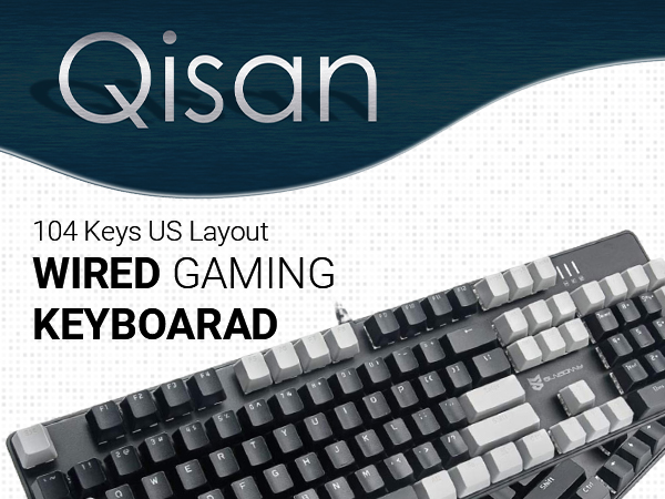 Amazon.com: Qisan 104 Mechanical Keyboard for Gaming | Large