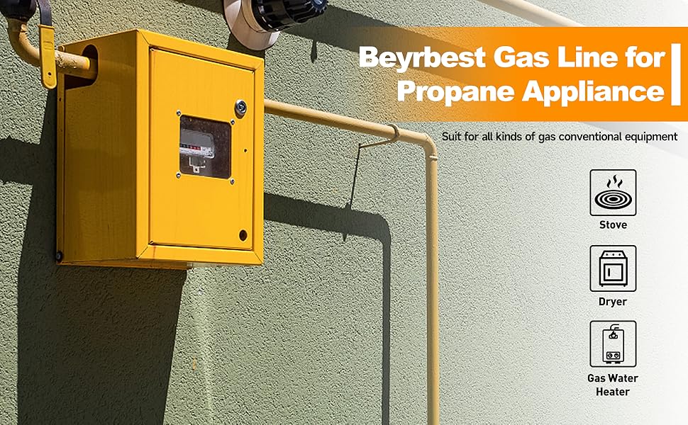 Beyrbest 1/2'' 70ft Corrugated Stainless Steel Tubing CSST Gas Line