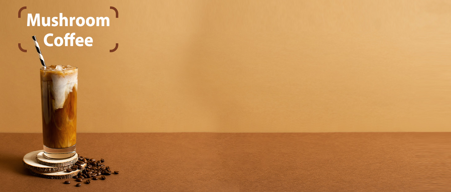 e68ebab6-dd08-46df-b768-0b3b72eec3b5.__CR0,0,1464,625_PT0_SX1464_V1___ Mushroom Coffee, Adaptogenic 6 Mushrooms with Lion's Mane, Reishi, Cordyceps, Shiitake, King Trumpet & Turkey Tail, Instant Coffee Powder for Energy, Digestion & Immune Support, 30 Servings