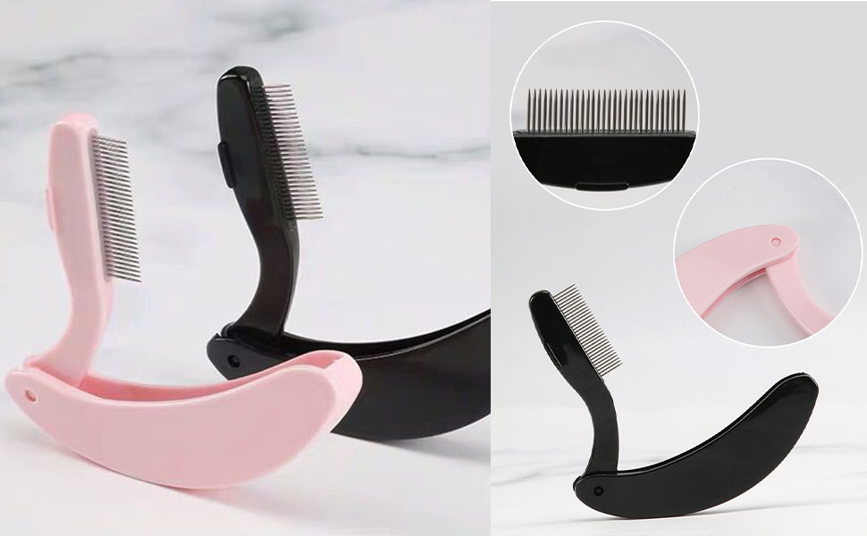 Eyelash Comb,Folding Eyelash Brush Eyelash Separator tool