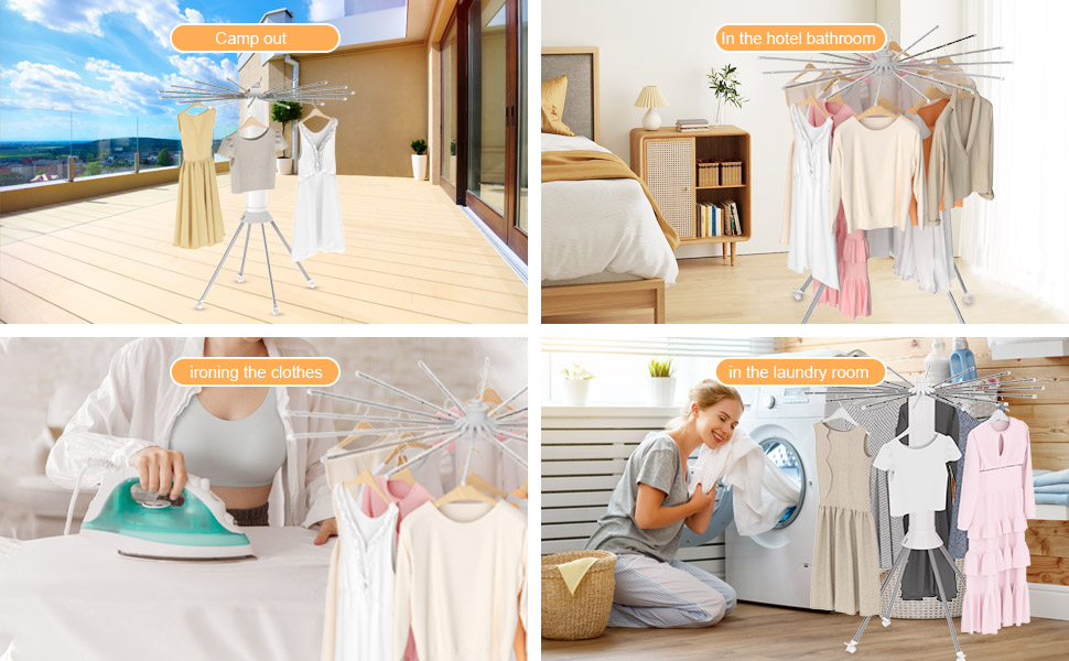 Octopus Cylinder Clothes Drying Rack