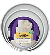 Wilton Aluminum Round Cake Pan Set, 4-Piece for Layered Cakes,Durable, Even Heating, Rust-Resista...