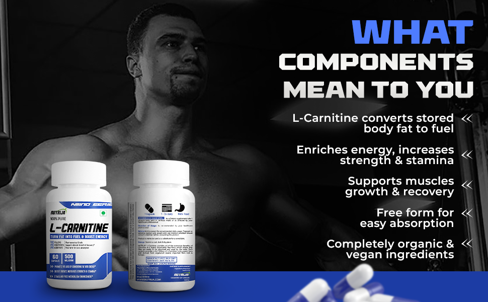 Buy Now Nutrija L-Carnitine L-Tartrate 500Mg Supplement | Converts F... 11 Spn-For1