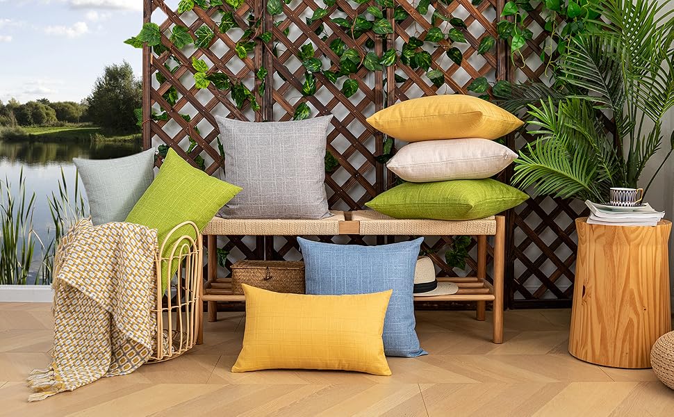 Kevin Textile Pack of 2 Decorative Outdoor Waterproof