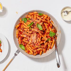 cooked penne pasta