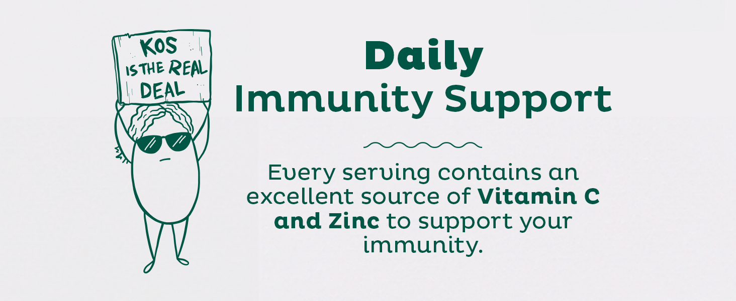 KOS Organic Super Greens Powder Erythritol Free - Plant Based Superfood Blend with Spirulina