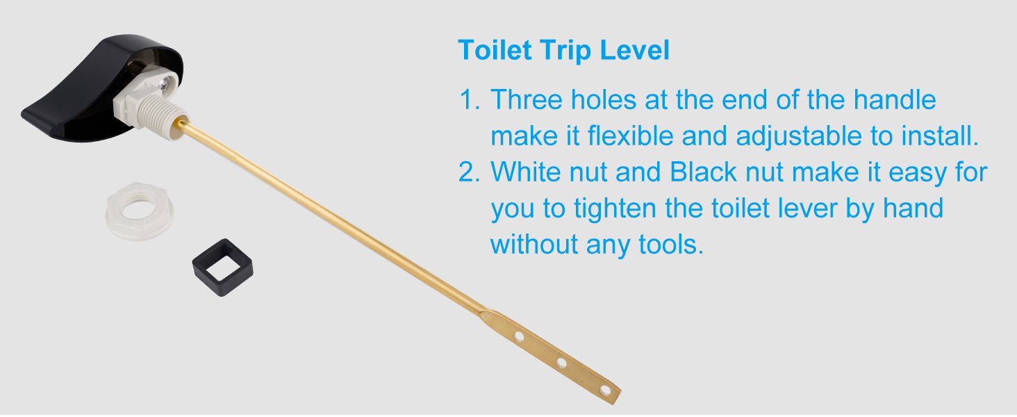 Hibbent 2 Pack Toilet Handle Tank Flush Lever Replacement Compatible