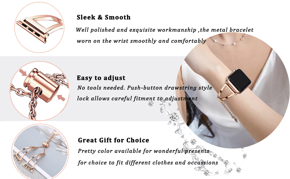 iwatch Stainless Steel Dressy Bangle Gilr Jewelry Chain