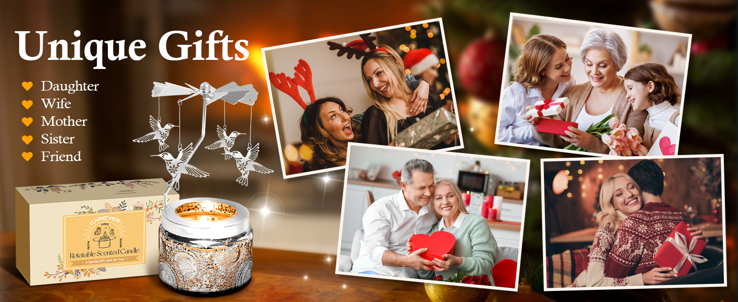 Hummingbird Rotatable Scented Candles Unique Birthday Gifts for Women Friend Mom Sisters Wife