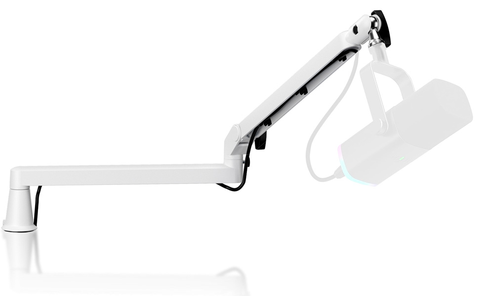 low profile mic arm white