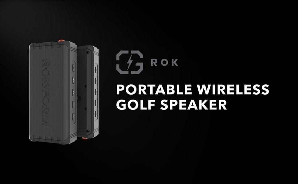 Rokform GROK Portable Golf Speaker, Wireless Speaker, IPX7 Waterproof, Loud & Clear