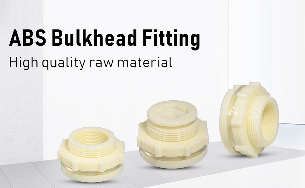 Quickun 11/2" ABS Bulkhead Water Tank Connector Adapter