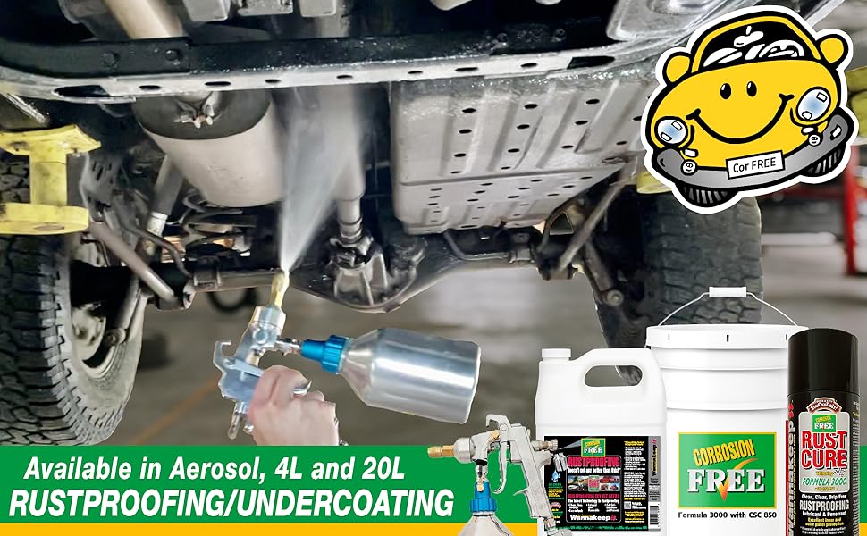 Corrosion Free, Undercoating, Rustproofing, Rust Protection, Rust Cure, Fluid Film, Rustproofing Gun