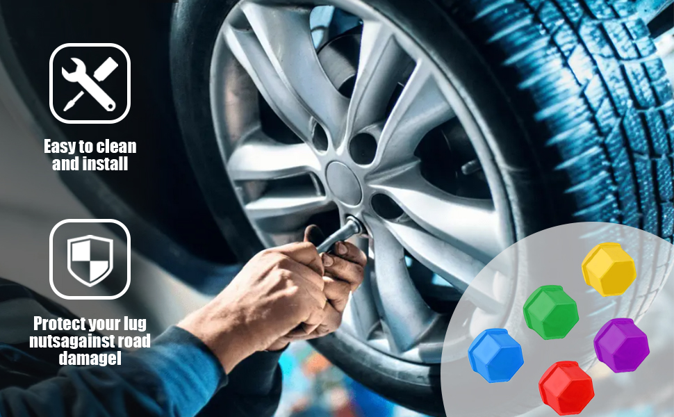 FYCAINIO 20PCS Lug Nut Covers For BMW, Inner Hex Plastic Wheel Bolt