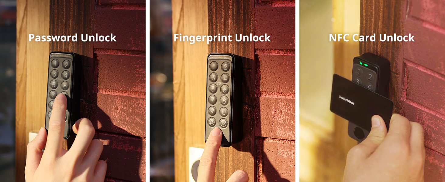 SwitchBot WiFi Smart Lock with Keypad Touch, Fingerprint Entry Door