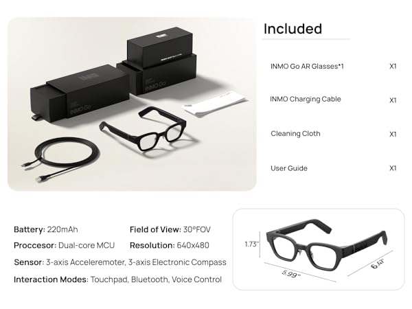 その他 INMO Go Amazon.com: inmo GO Smart Glasses with AR Display, Invisible