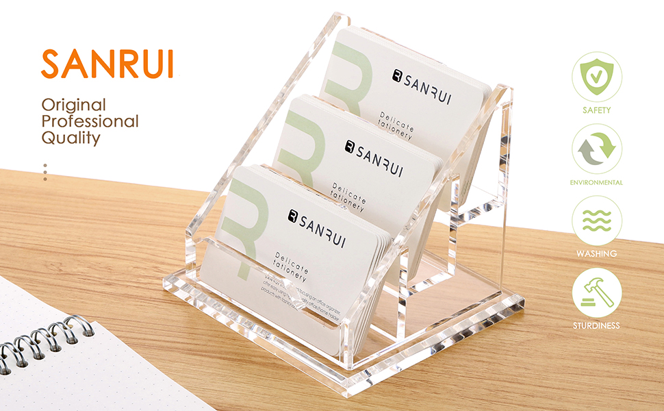 SANRUI Acrylic Business Card Holder, Clear Business Card