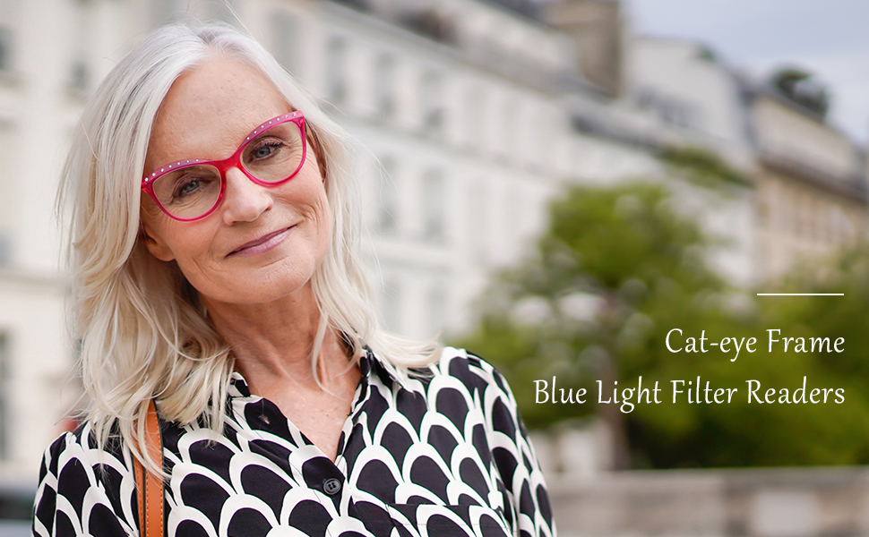 Blue light blocking reading glasses