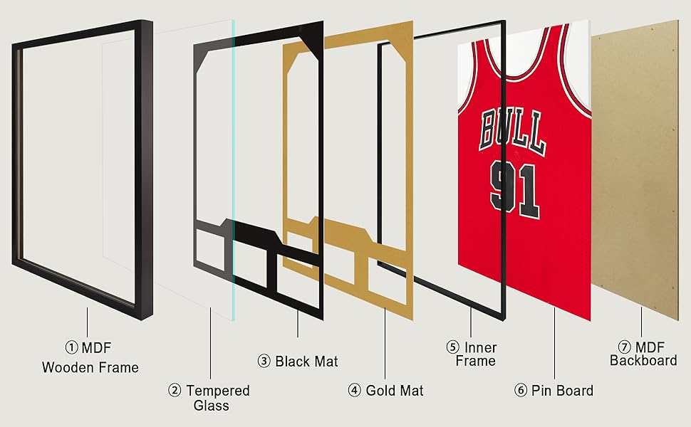 jersey frame display case