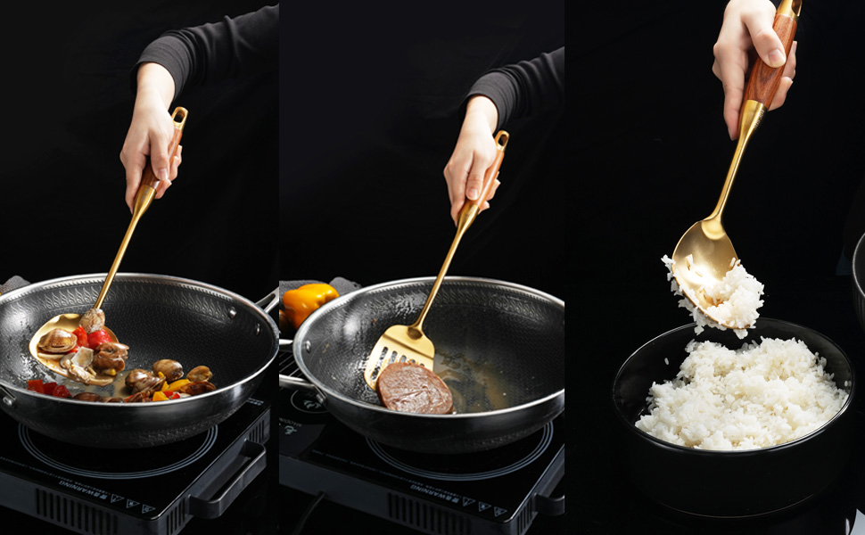 metal cooking utensils set