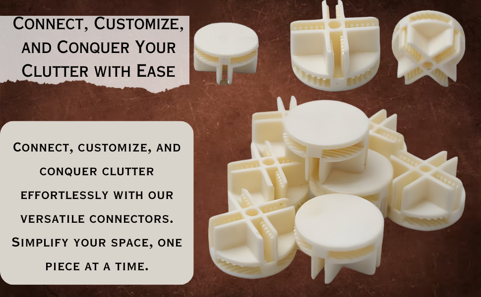 SPACE ORGANISER Wire Cube Plastic Connectors Modular Storage