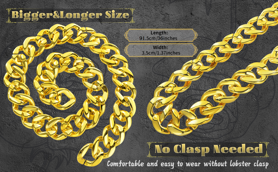 fake gold chain 36in
