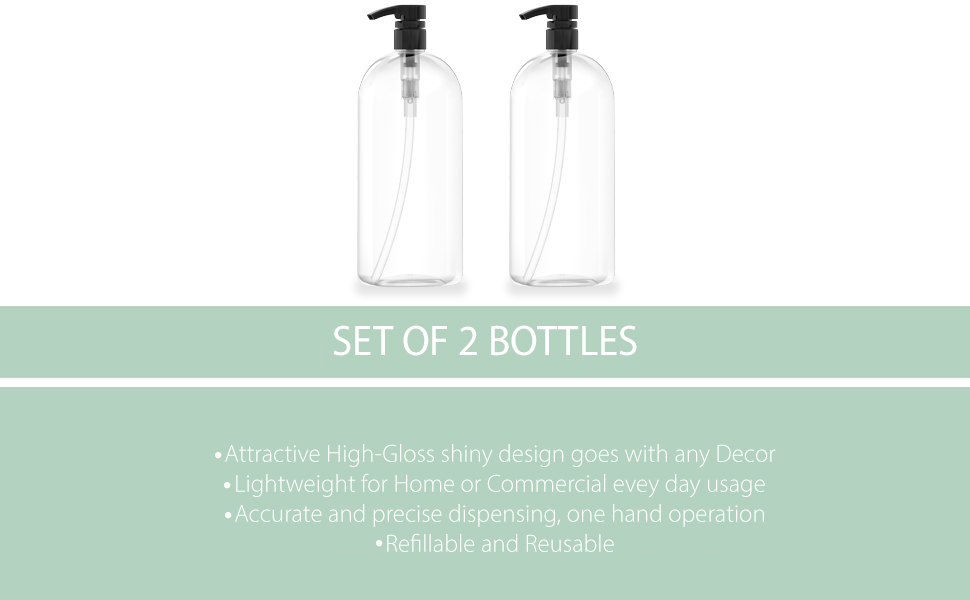 bar5f empty refillable pump bottles liter size 