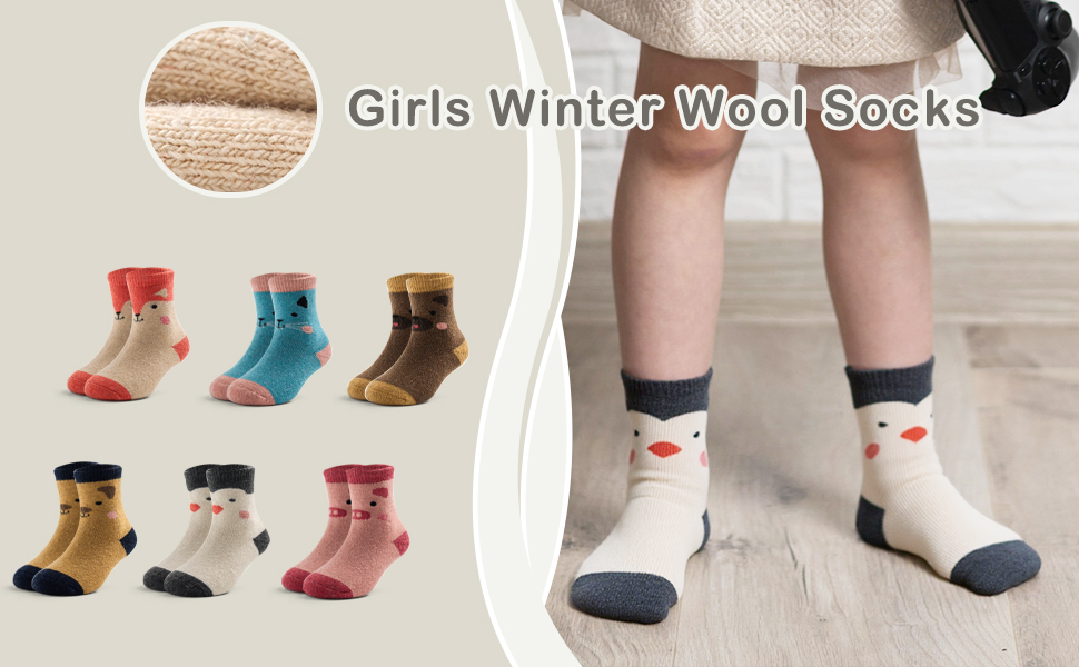 Girls Winter Wool Socks