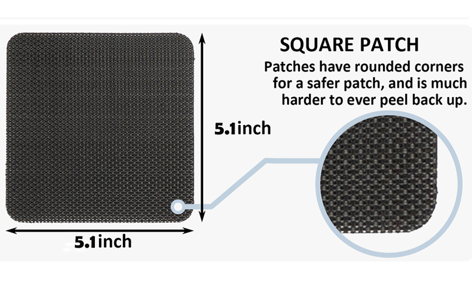 ifeolo Trampoline Patch Repair Kit 5"X 5" Square On Patches