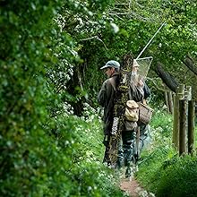 Folding Fishing Rod Case Portable Oxford Pole Tools for Reel Storage Fish Gear Tackle Carry 2 Layer