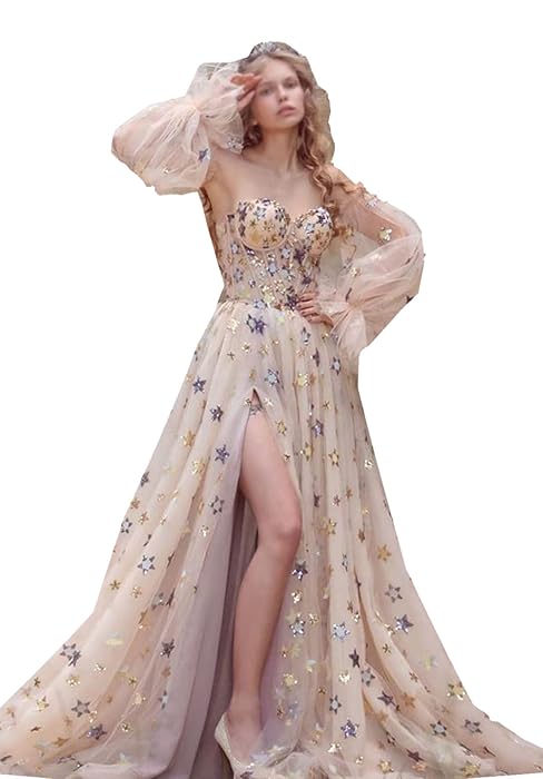 shining prom dress for women