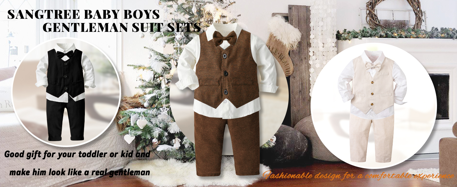 SANGTREE Baby Boys Clothes Toddler Gentleman Kids Formal