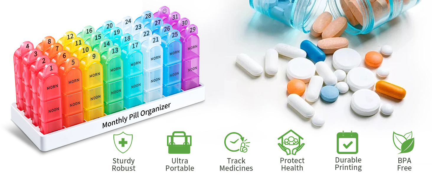 pill organizer 3 times a day monthly pill organizer 30 day pill organizer