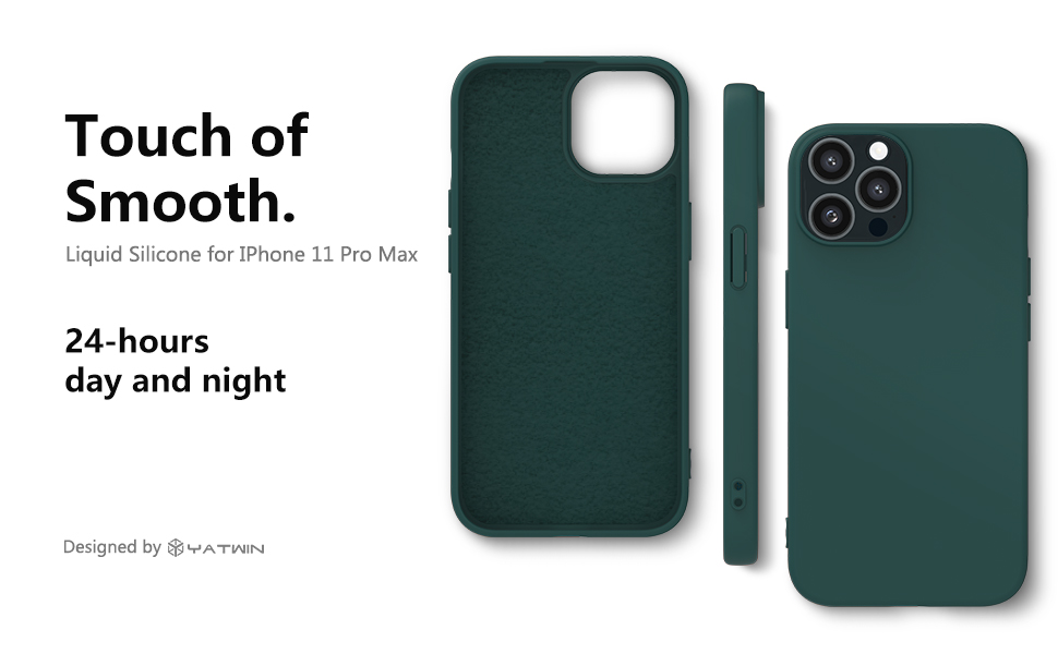 Apple iPhone 11 Pro Max Silicone Phone Case Dark Green