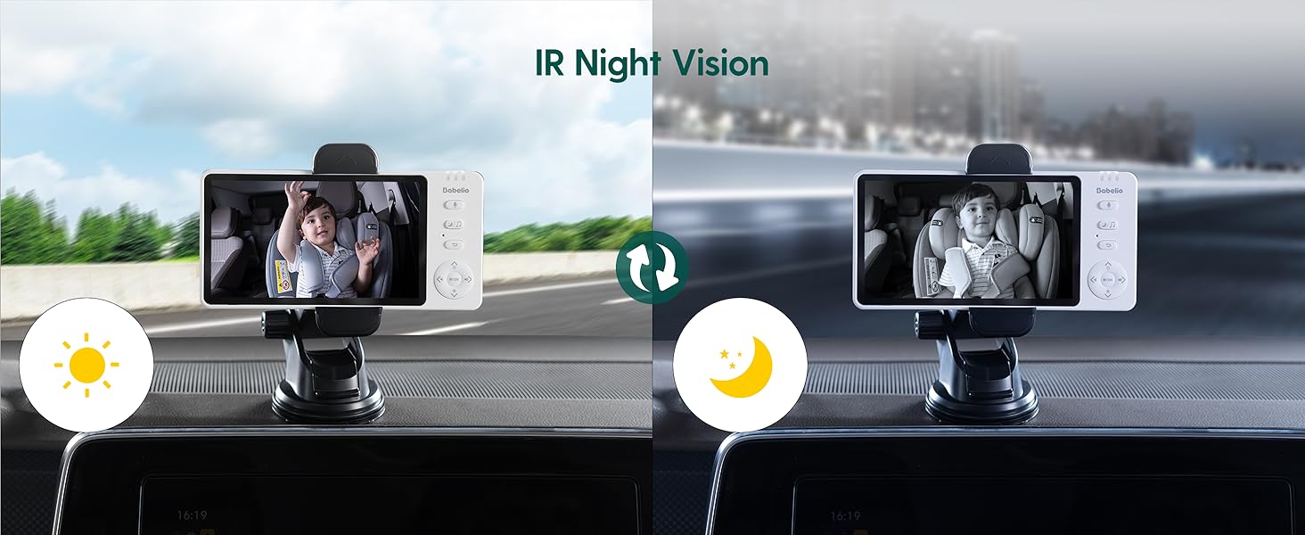 baby car camera monitor wireless car seat camera for baby rear facing backseat carseat video 720p
