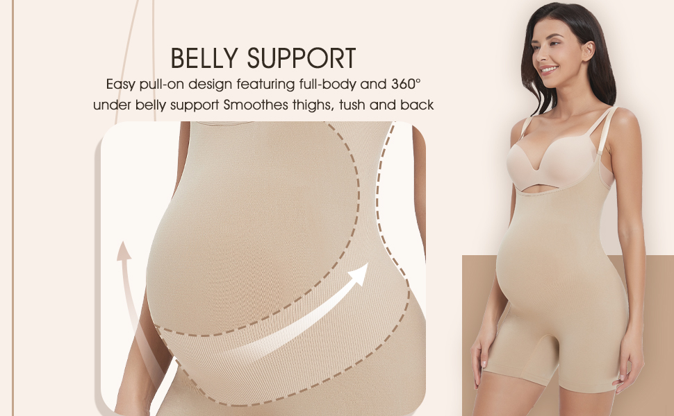 Easy pull-on design featuring full-body and 360° under belly support Smoothes things,tush and back