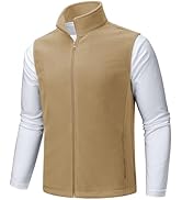 TACVASEN Men's Fleece Vest Zip Up Lightweight Vests Outerwear with Pockets Winter Warm Sleeveless...