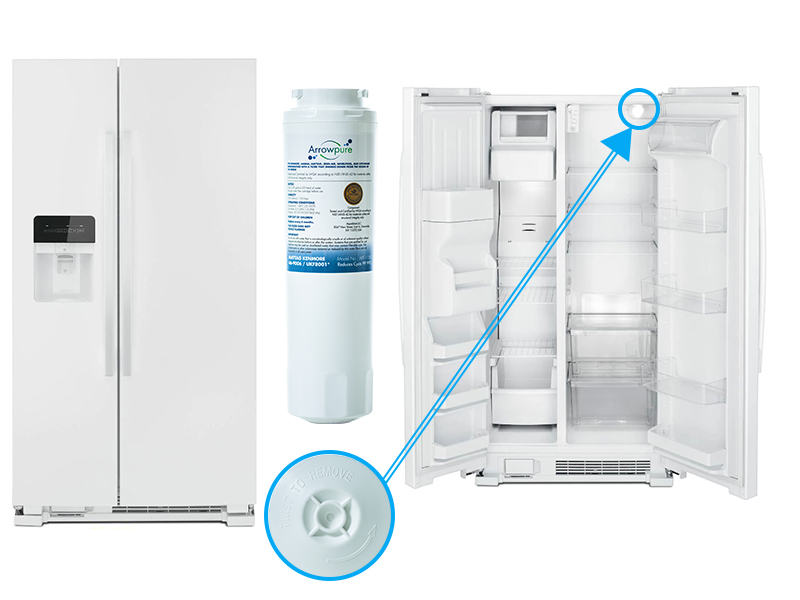 Arrowpure UKF8001 Refrigerator Water Filter for Whirlpool