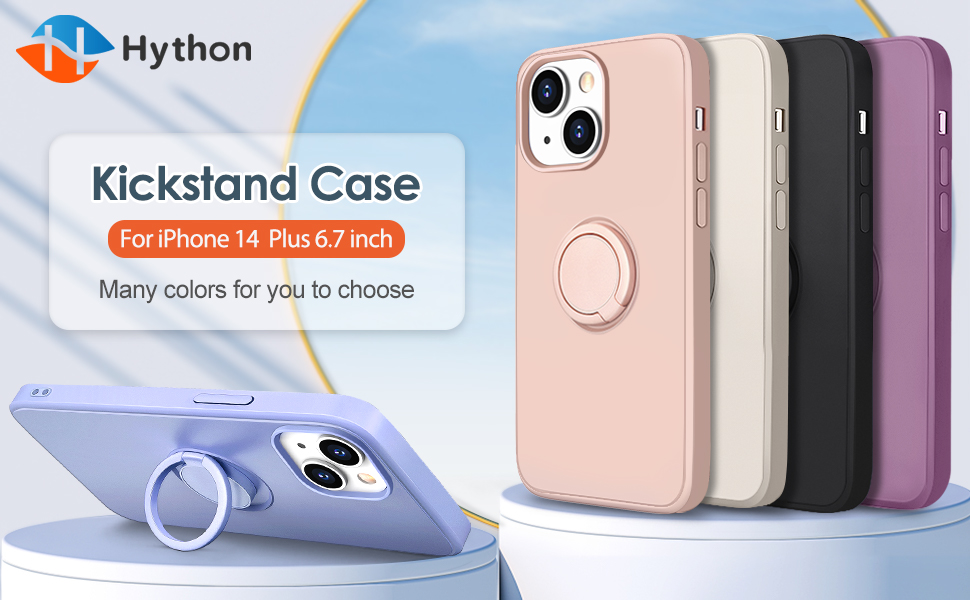 Hython Case for iPhone 14 Plus Case with Ring Stand [360