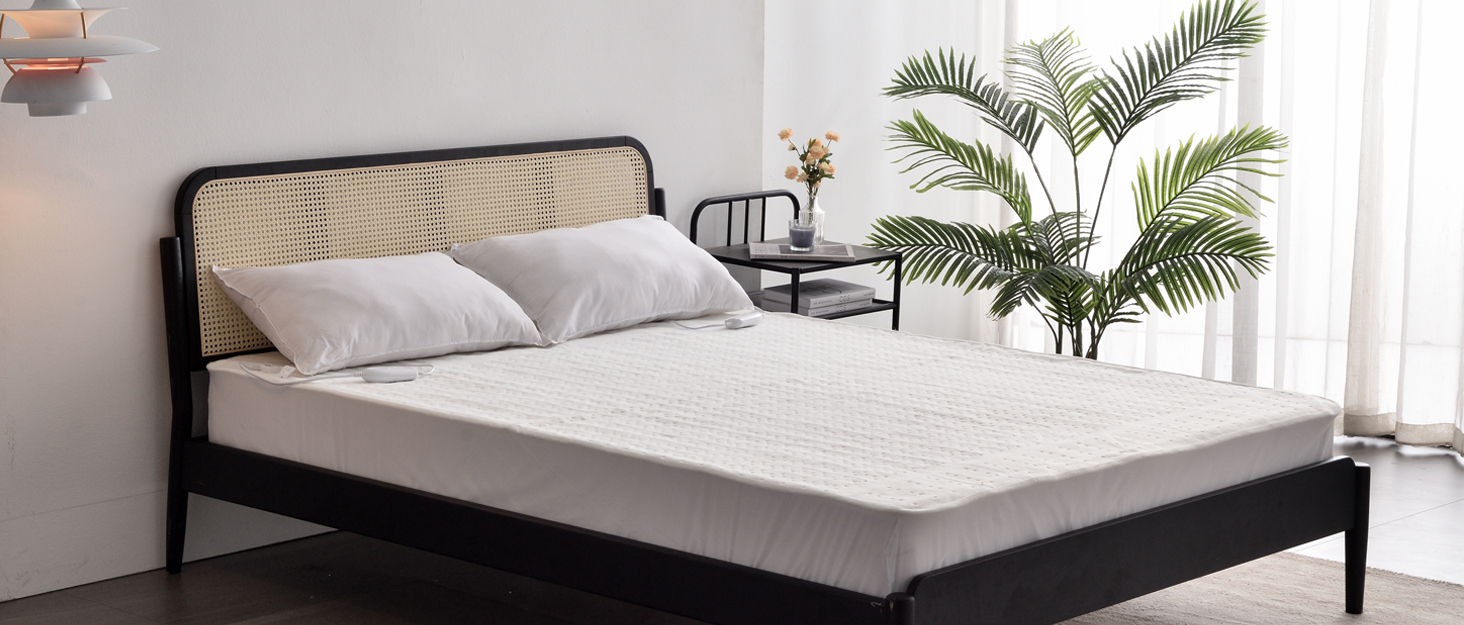 RHEIN HOME Electric Blanket Single Bed Fitted Heated Underblanket with