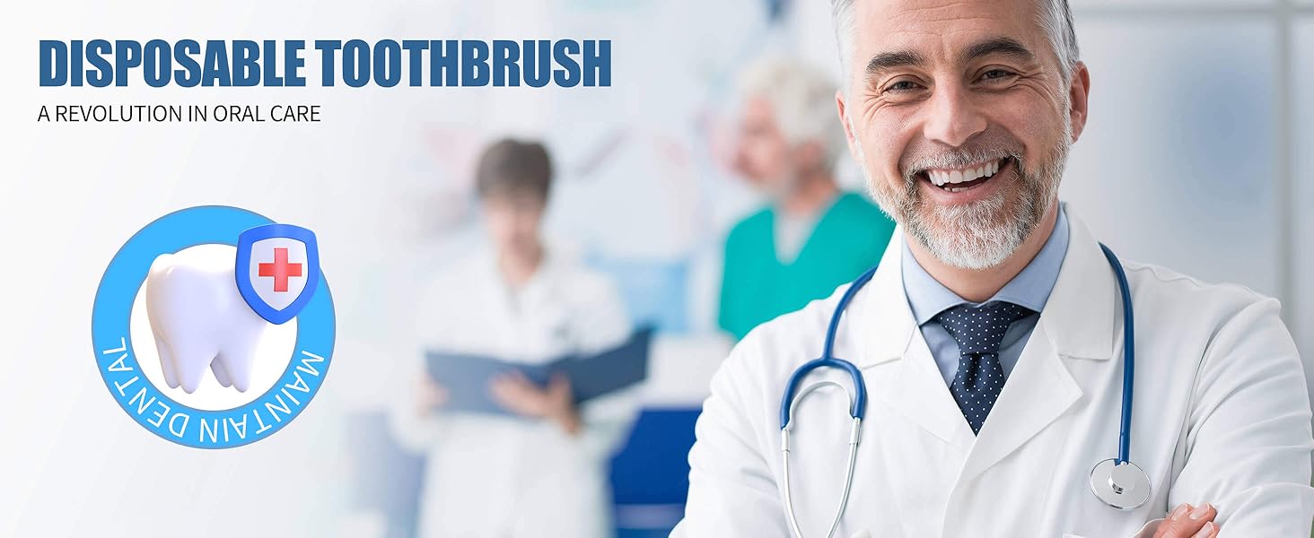 Aussumy 36 Pack Disposable Toothbrushes