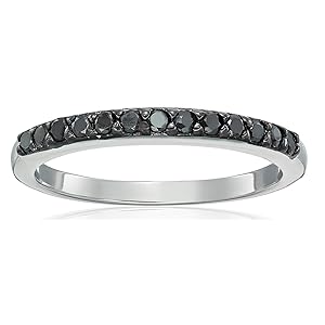 Black Diamond - りんご Amazon.com: VIR JEWELS 1/5 cttw Black Diamond Ring Wedding