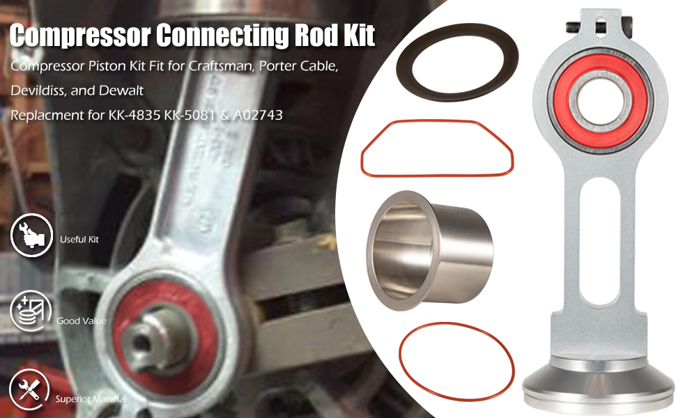 KK4835 Compressor Piston Kit Air Compressor Connecting Rod